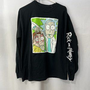 Men's/Women's Rick and Morty Black T-Shirt Sz M Hybrid Apparel Cartoon Network